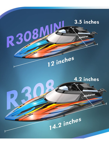 Barco Rc Alpharev R308mini, 2 Pacotes De Mais De 20 Mph Para