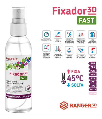 Adesivo Spray Fixador 3d Fast + Refil = 200ml + Brinde