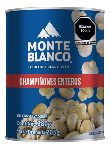 3 Pza Champiñones Monteblanco Enteros 380 G
