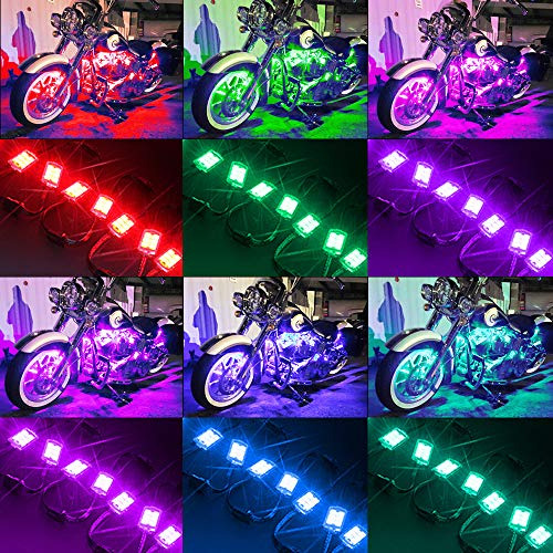 Kit De Luces Led Motocicleta Underglow - 6pcs Pods Kit ...