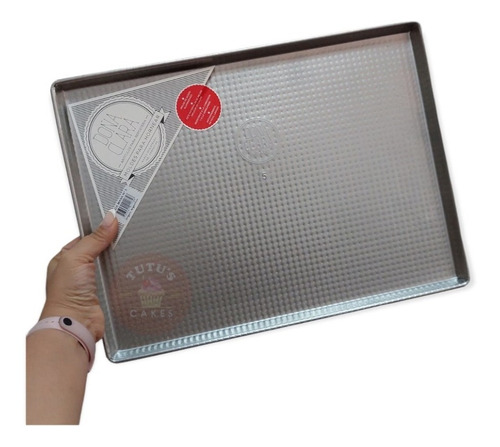 Imagen 3 de 6 de Placa Horno Asadera 40x30cm N°5 Acero Aluminizado Doña Clara