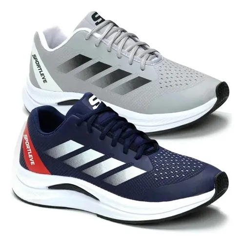Kit 2 Pares Tênis Sport Confortável Caminhada Academia Top