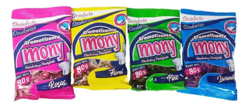 Pastilla Wc Desodorante Y Desinfectante Baño Mony 80gr 30pz