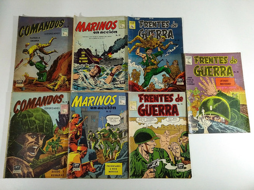 Lote Comic Comandos Esforzados Marinos Accion Frentes Guerra