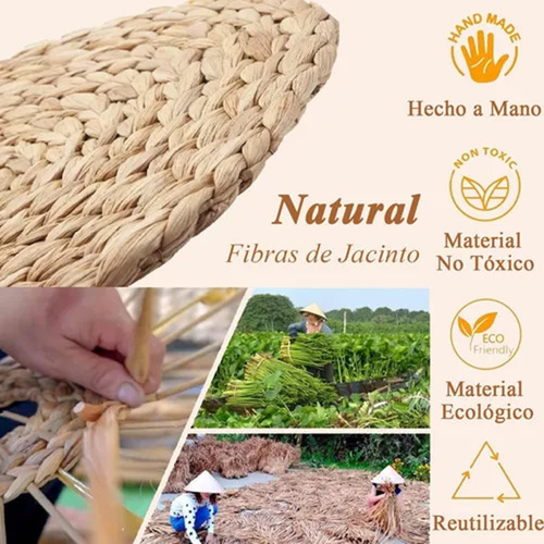 6pz Manteles Individuales Redondo Para Mesa Tejido A Mano