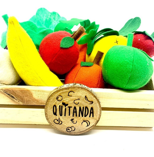 Comidinha Feltro Kit Pedagógico Frutas Legumes No Caixote M