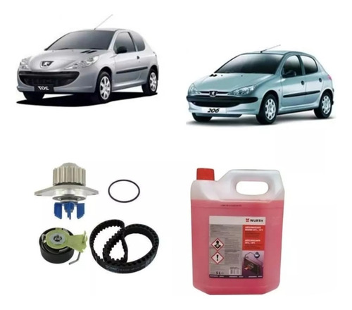 Kit De Distribución Peugeot 206, 207 1.4 Colocación Incluida