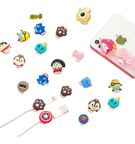 Protectores De Cable Cargadores Usb Cartoon Accesorios 3und