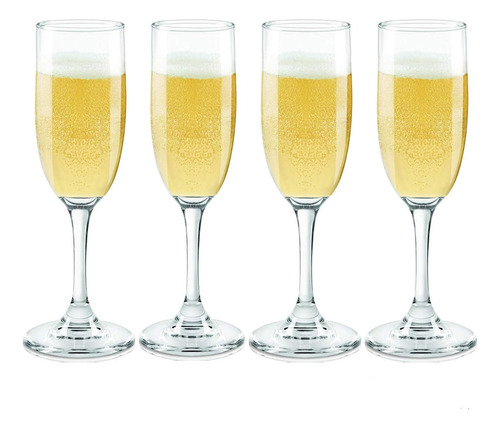 Set De 4 Copas Flauta Para Champagne Sidra O Vino Espumoso