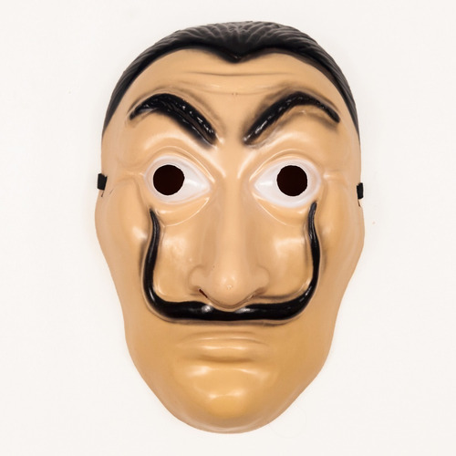 Mascara La Casa De Papel Dalí Com Elástico Pronta Cor Bege
