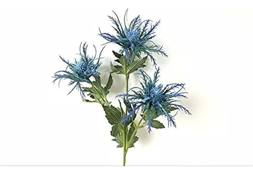 Romase 5 Unidades De Ramo De Flores De Cardo Artificial Azul