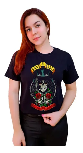comprar Polera 100% Algodón Guns N' Roses Banda De Rock Logo C-722