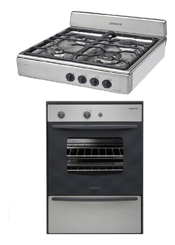 Combo80 Gas Longvie Horno H14600xf + Anafe A16601x