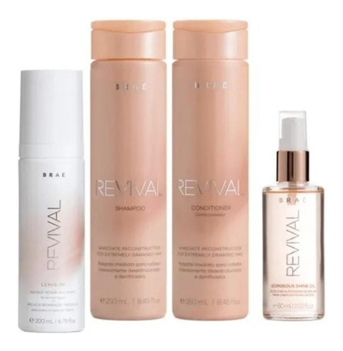 Brae Kit Revival Shampoo + Condicionador + Leave-in + Oleo