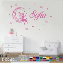 Comprar Vinilos Decorativos Nombre Personalizado Luna Y Hada