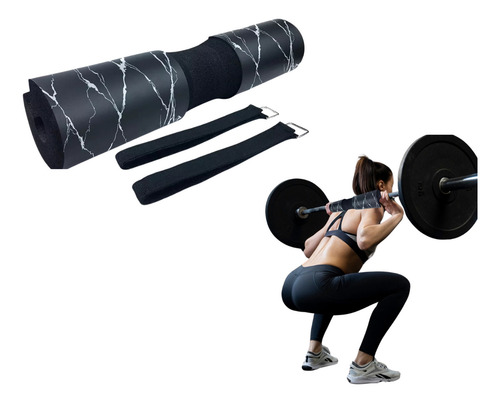 Cojin Protector De Cuello Para Barra Olimpica Fitness Gym Color Negro