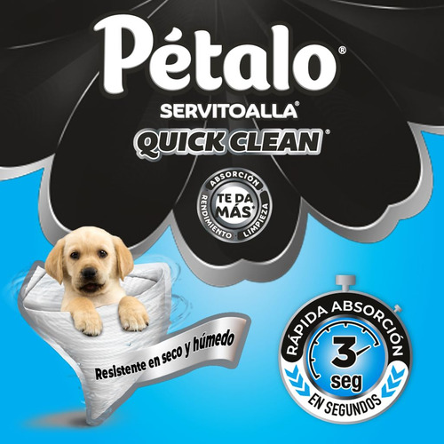 Servitoalla Quick Clean Pétalo 6 Rollos De 156 Hojas