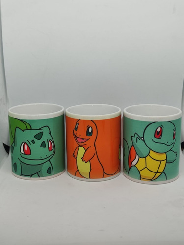 Imagen 2 de 2 de Set Tazas Pokemon Squirtle Bulbasaur Y Charmander