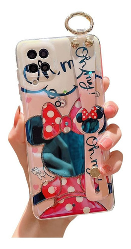 Funda Samsung Galaxy A12 C/correa De Muñeca - Minnie Mouse3d