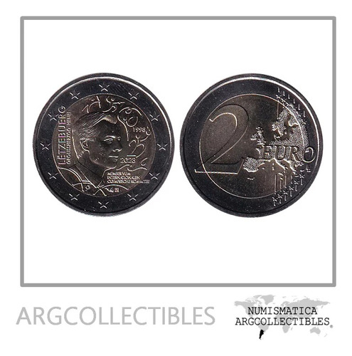 Luxemburgo Moneda 2 Euros 2023 Bimetalica 25 Aniv Henri Unc