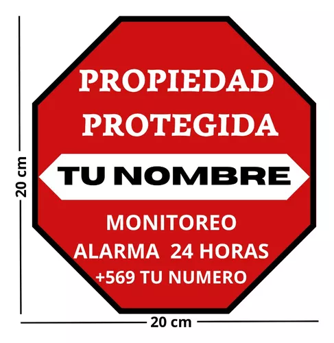 Cartel Placa Disuasivo Letrero Zero Vision Alarma