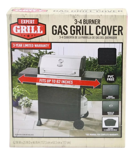Funda Protectora Para Asador De 3-4 Quemadores Expert Grill
