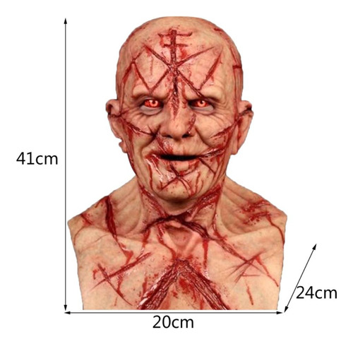 Máscara De Terror De Halloween, Máscara De Zombi De Látex, E