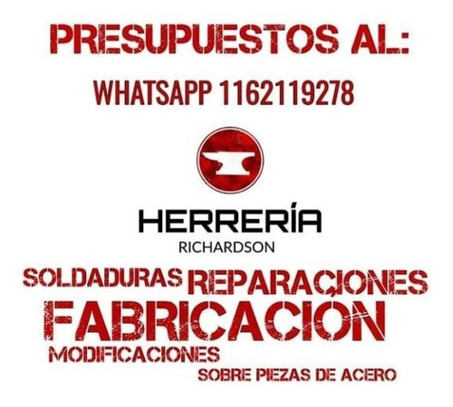 Imagen 1 de 5 de Herrería Rejas Muebles Industriales Soldaduras