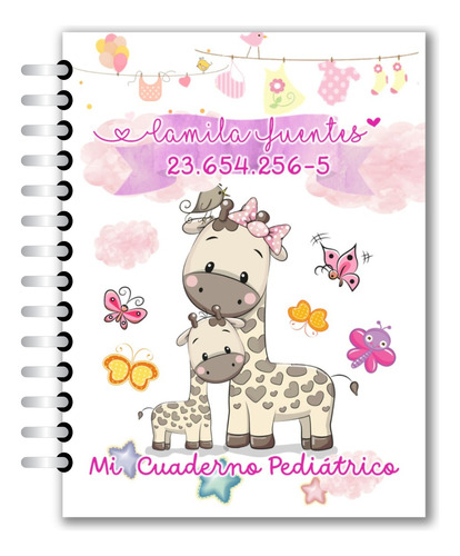 Cuaderno De Control Pediátrico Niña Jirafas