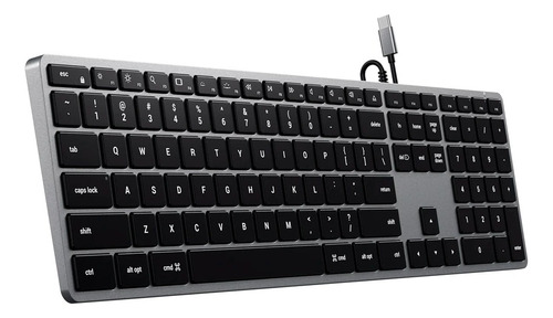 Teclado Cableado Backlit Satechi W3 Numpad Usb-c Ingles Csi