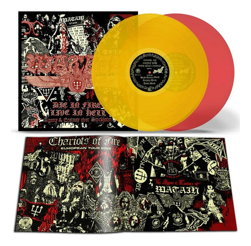 Watain Die In Fire Live In Hell Stockholm 2 Lp Orange Vinyl