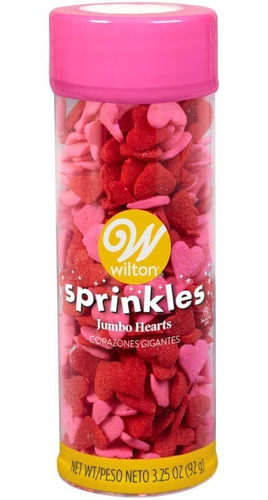 Grageas (sprinkles) Reposteria Jumbo Corazones 92g - Wilton