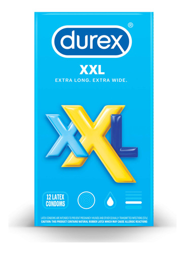 Durex Condon Xxl 12 Ct (paquete De 3)