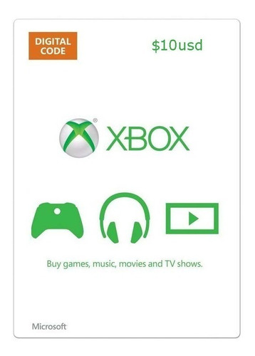 Tarjeta Xbox 10 Usd Original Entrega En Minutos
