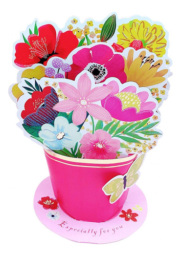 2 Tarjeta 3d Para El Día De La Madre, Ramo De Flores, A