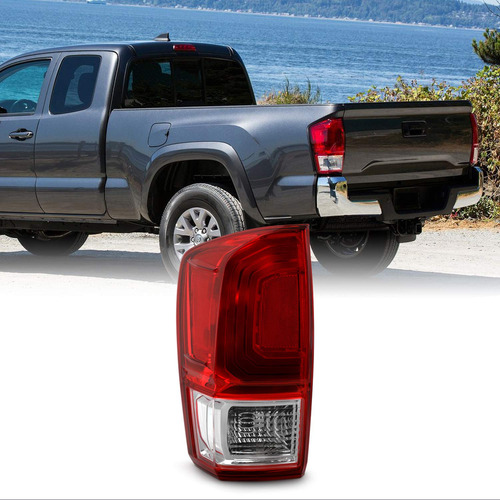 Para Toyota Tacoma Pickup Truck Chrome Red Clear Rear Light