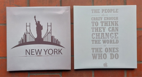 New York Lote Por 2 Cuadros Decorativos Medianos Regalados.