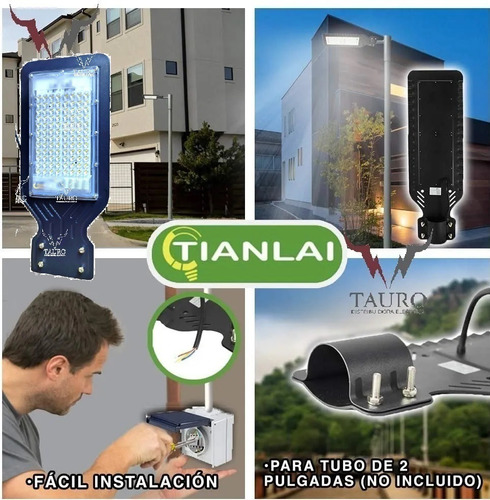 Imagen 4 de 9 de Lampara Alumbrado Publico Led 100w Suburbana Luz Blanca Ip65
