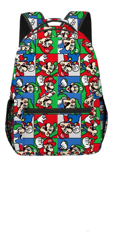 Mochila Escolar Liceal Super Mariogrande 2 Reparticiones 