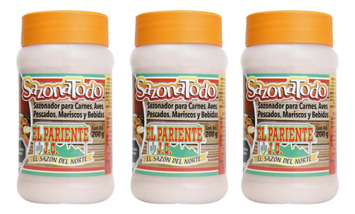 Sazonador En Polvo Sazonatodo El Pariente 200g (pack 3)
