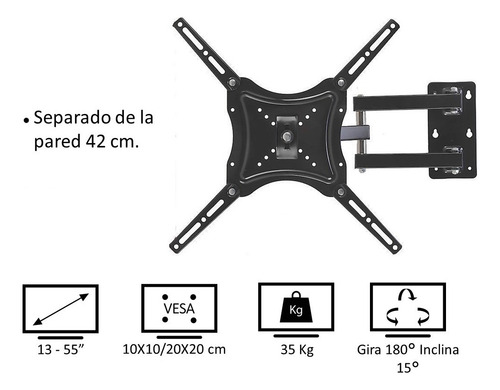 Soporte Móvil Tv 32 A 50 Pulgadas