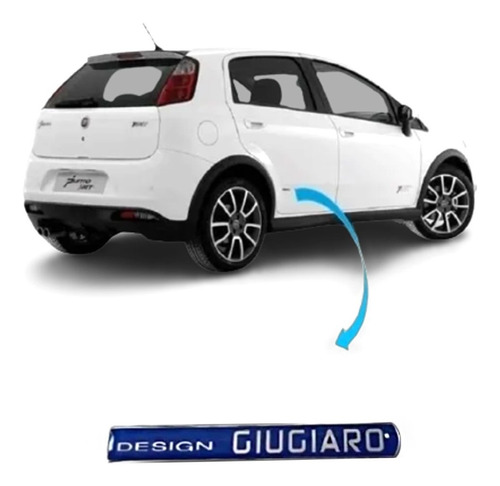 Emblema Adesivo Desing Giugiaro Fiat Punto Fiat 735402489