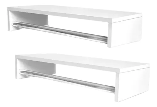 comprar Kit 2 Cabideiros Parede Arara Artmovelar Porta Roupas Quarto Multibranc Cor Branco