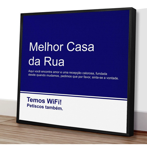 Imagem 3 de 4 de Quadro Canvas Premium 40x40 - Divertido Melhor Casa Da Rua