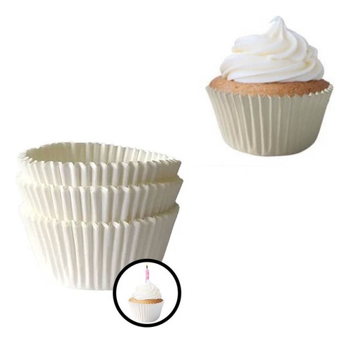 Forminha Cupcake Impermeável C/45 - Mago Cor Branco