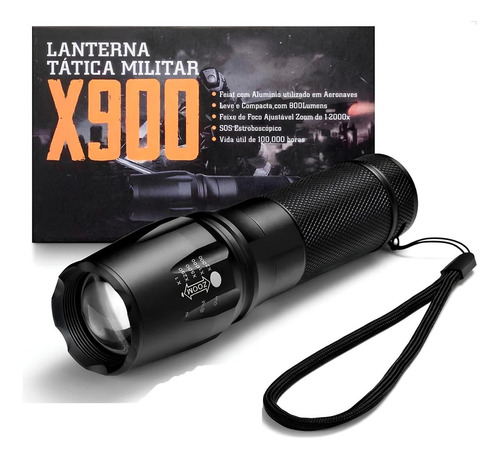 Lanterna X900 Original Com Bateria