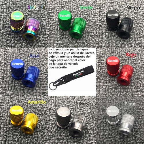 Llavero Y Tapones De Válvula De Neumáticos Para Benelli