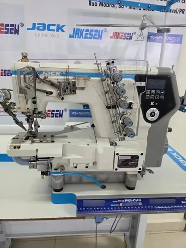 Maquina De Costura Refiladeira Eletrônica Jack K7-ut-35acx36