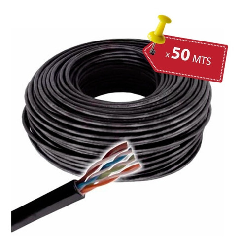 Cable Utp Red Ethernet Rj45 Categoría 5 50 Metros 