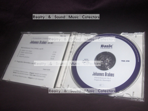 Johannes Brahms Klavierkonzert 2 Tragische Ov 81 Cd Trax 98 (Usado)